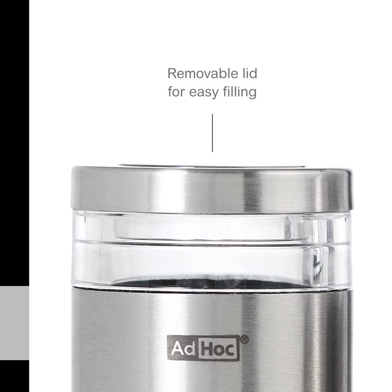 AdHoc Menage Molto Salt and Pepper Mill Gift Set - Salt & Pepper Grinder - Manual Grinder for Kitchens - Mill with Adjustable Grinds from Fine to Coarse - Image 5